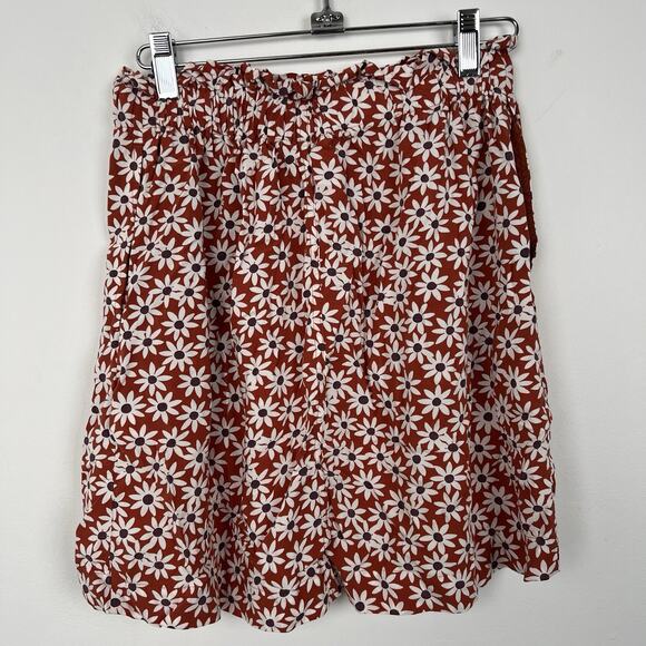 Madewell Size XS Paperbag Button-Front Mini Skirt in Falling Daisies Knee Length - Picture 3 of 9
